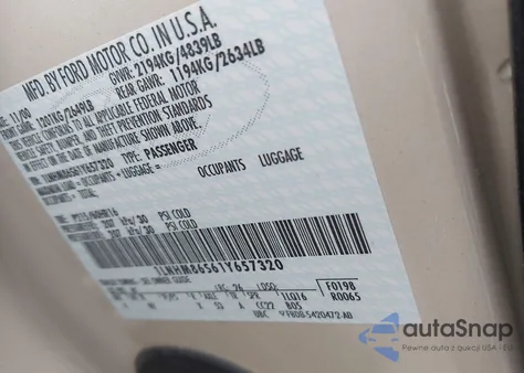 2001 Lincoln Ls V6 Auto/V6 Manual z USA, uszkodzony, nr VIN 1LNHM86S61Y657320